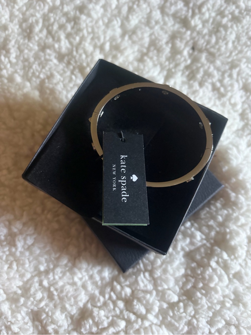 Kate Spade Silver Hinged Bangle Bracelet